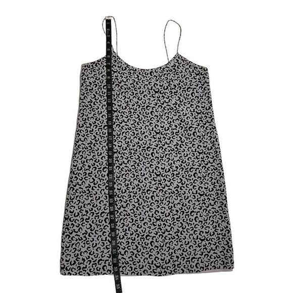TIBI Gray & Lavender & Black Leopard Print Small Spaghetti Strap Silk Mini Dress - Picture 10 of 12